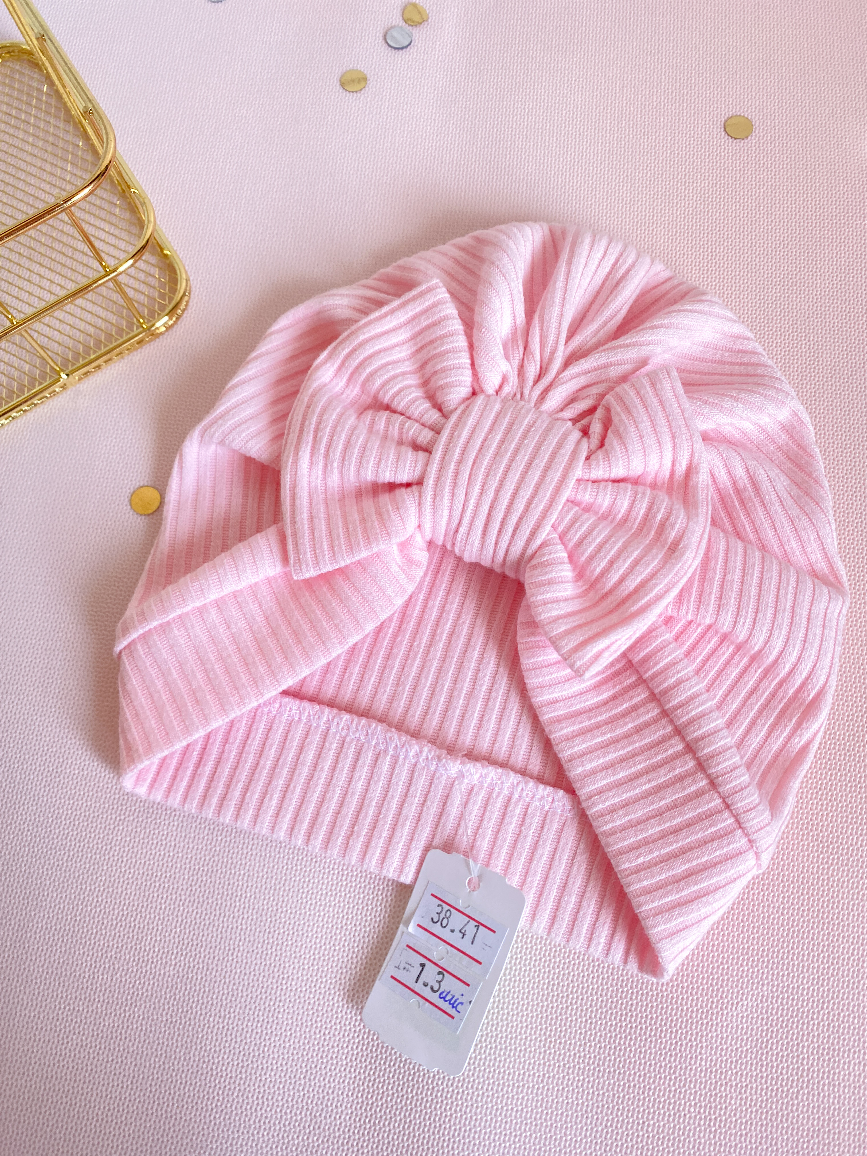 Тюрбан ніжно-рожевий